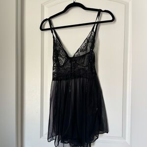 Sheer lingerie mini dress